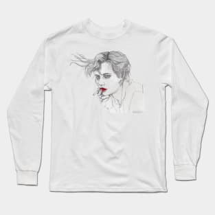 Girl with the Cigarette Long Sleeve T-Shirt